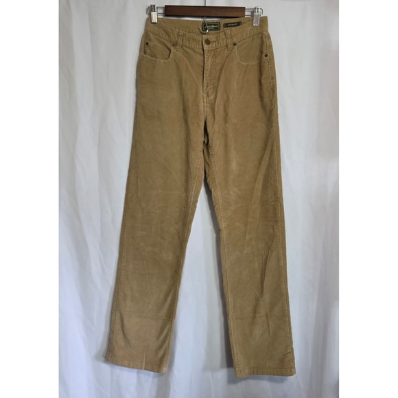 Eddie Bauer Pants - Eddie Bauer Womens Tan Corduroy Pants Natural Fit Straight Leg Khaki Size 28x31